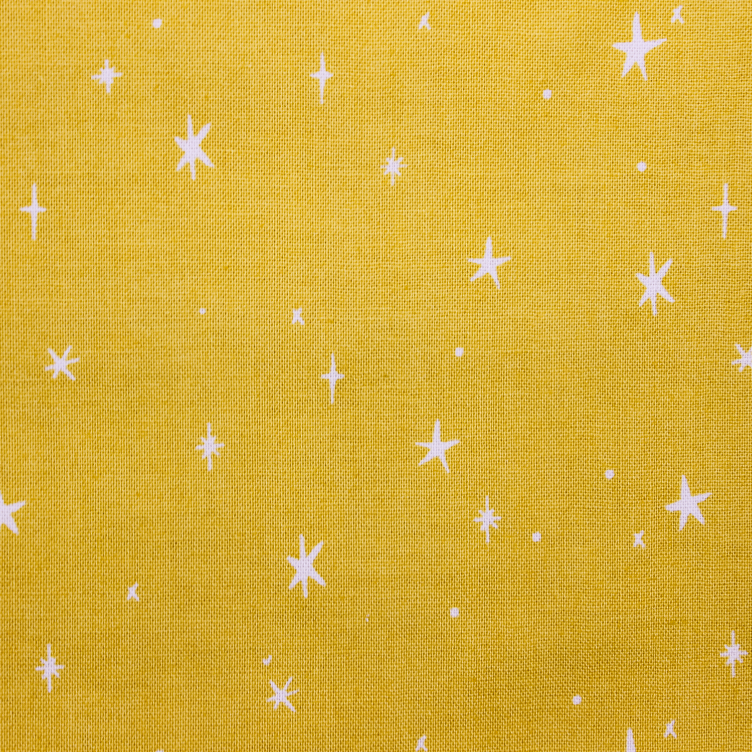 Katoen geel met sterren